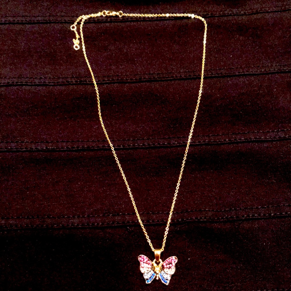 Butterfly crystal necklace